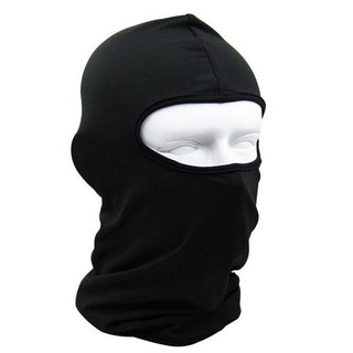 Khăn trùm đầu ninja đầu đi phượt nam nữ màu đen vải mát chống tia uv