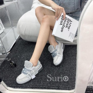 Giày LV Traner #54 Xám Grey Canvas Lai Au Nam Nữ Cao Cấp Tất/vớ trắng cao cổ xịn