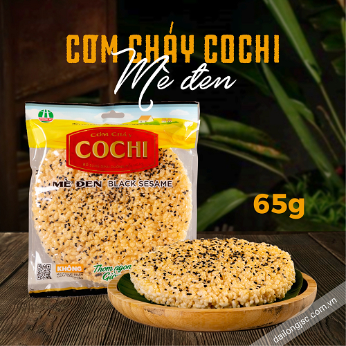 Cơm cháy Cochi MÈ ĐEN 65g - Đặc sản Ninh Bình Đại Long