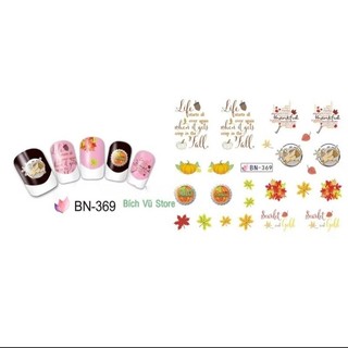 decal nước dán móng nail mã BN
