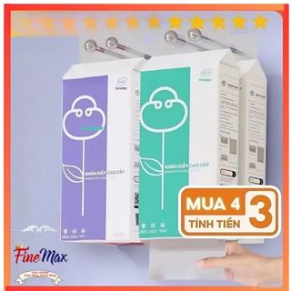 Thùng 4 Bịch Giấy Vệ Sinh Treo Tường Organic 3 Màu, Gói/ 1280 Tờ,1 Tờ 4 Lớp Siêu Dai Mềm Mịn Siêu Tiện Lợi