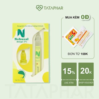 Dung Dịch Nhỏ Mũi Ưu Trương Nebusal Drops 3% - Giảm nghẹt mũi sổ mũi an toàn - Lọ 10ml