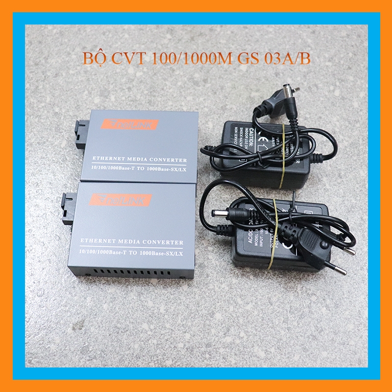 Thiết Bị Chuyển Đổi Quang Điện 1 Sợi Media Converter 1FO 1Q 1LAN 1Gbps Netlink HTB-GS-03AB