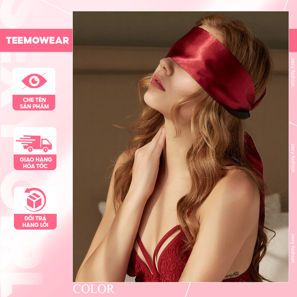Khăn Lụa Che Mặt Quyến rũ, Băng Đô Bịt Mắt 2 Lớp Mềm Mịn PK07 Băng Đô Đỏ Đen dễ phối cosplay đồ ngủ sexy gợi cảm | BigBuy360 - bigbuy360.vn