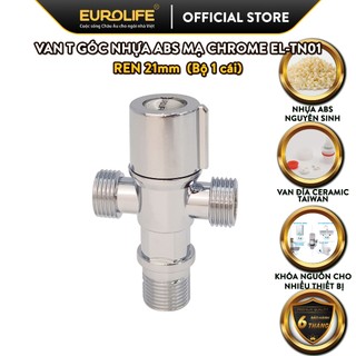 Van giảm áp, t chia bồn cầu nhựa abs mạ chrome eurolife el-tn01