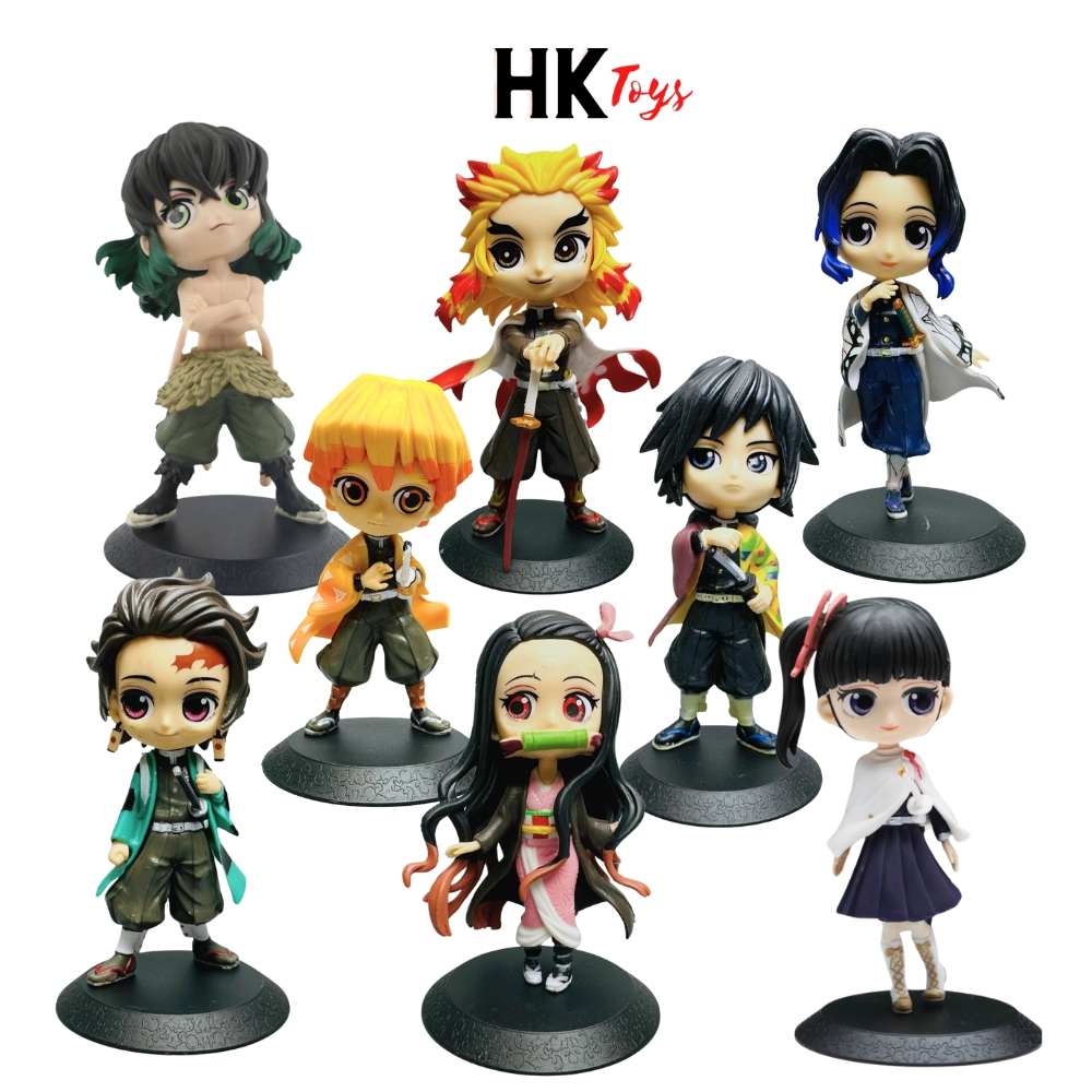 Mô Hình 8 nhân vật chính Kimetsu no yaiba dáng đứng cao 15cm - Figure Kimetsu no yaiba - Hộp màu