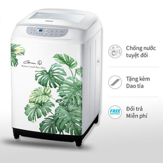 Miếng dán decal tủ lạnh lá cây nhiệt đới (35)