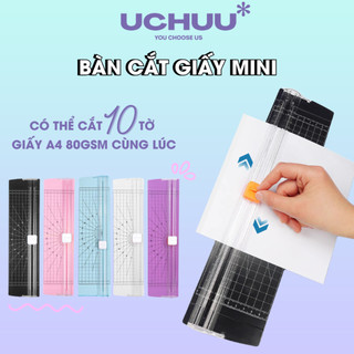  Bàn Cắt Giấy Mini UCHUU Bàn Cắt Khổ A4 A5 Lưỡi Dao 2 Chiều Sắc Bén Để Bàn Thay Lưỡi Được Tiện Lợi 