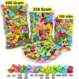 500Gram Kẹo ngậm trái cây thơm miệng mát lạnh 💖FREE SHIP💖 100 viên kẹo trái cây không đường thơm miệng mix 12 vị ăn vặt