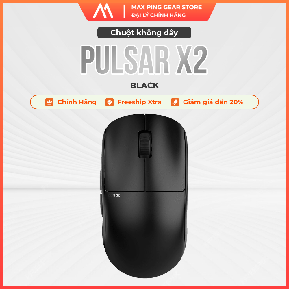 [HỎA TỐC] Chuột không dây siêu nhẹ Pulsar X2 (Black) - Maxpinggear