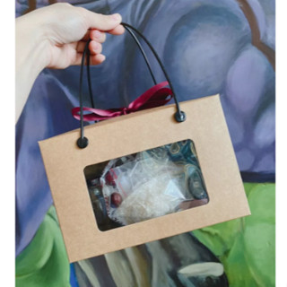 TÚI GIẤY KRAFT YẾN SÀO ĐỰNG 6 HŨ 70ML THUỶ TINH