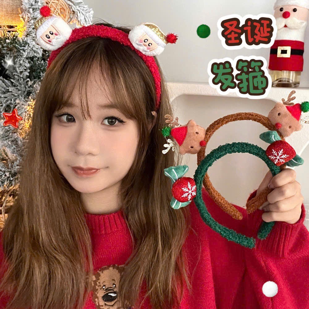 Cài tóc Noel gắn 2 charm bông cute - shop Liam