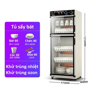 Tủ sấy bát đĩa gia đình công suất lớn 850W dung tính 280L có khử trùng hiện đại - Máy khử trùng chén bát 2 cánh