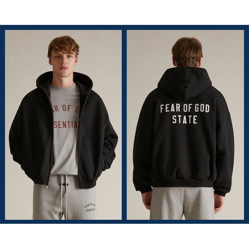 ⚡️HÀNG SẴN⚡️Áo Hoodie Zip Fear of God State  ESSENTIALS ss25 Mới Nhất / ESSENTIALS Fear of God State