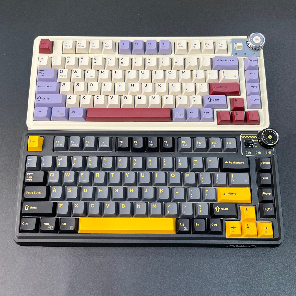 Bàn Phím Cơ Không Dây Núm Xoay AULA AU75 Gaming Hotswap 5 Pin 3 Mode Kết Nối Bluetooth Led Viền RGB | BigBuy360 - bigbuy360.vn