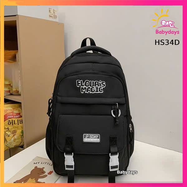 Ba lô đi học cấp 2-3 HS34D balo đi học nam nữ [ Siêu dày, bền đẹp ]