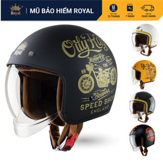Mũ Bảo Hiểm 3/4 Royal M139 Design Kính Âm, Nón Bảo Hiểm 3/4 Royal Có Kính Nam Nữ Chính Hãng