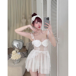 Sẵn sỉ Váy ngủ sexy có gọng đệm siêu nâng ngực, Đầm mặc nhà gợi cảm quyến rũ tặng kèm chip xinh hàng QCCC - SP006