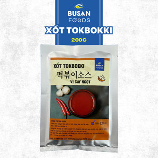 Xốt Tokbokki - Xốt Nêm bánh Gạo Cay Hàn Quốc Vị Cay Ngọt Chuẩn Vị Hoàn Chỉnh, Sốt Gia Vị Nêm Busan Foods Gói 200G