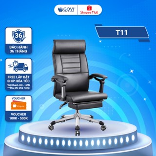 [Livestream 12h 25.12] Ghế giám đốc GOVI Titan T11 Da Microfiber sang trọng, bảo hành 3 năm