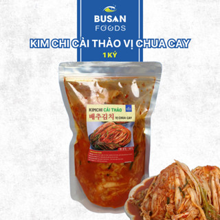 Kim Chi Hàn Quốc (KHÔNG GIAO M.BẮC)- Kim Chi Cải Thảo Nguyên Cây Ăn Liền Thơm Ngon Chuẩn Vị Chua Cay Gói 1Kg Busan Foods