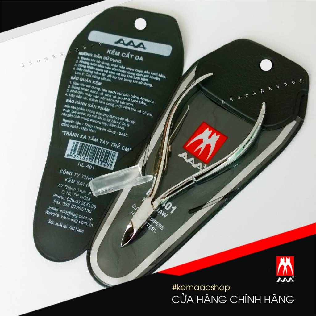 Kềm Cắt Da AAA - HL401 - Lưỡi 6.5 - 7.0mm - Thép cứng carbon Nhật S45C - Mạ Crom