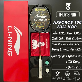  Vợt cầu Lining Axforce 100 Full hộp khung Full Carbon tặng kèm quấn cán túi đựng căng sẵn 11kg  Max 13kg  