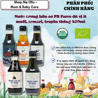 Nước tương hữu cơ PB Farm đủ vị ít muối, tamari, truyền thống 200ml