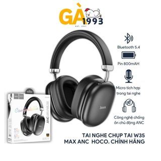 Tai nghe chụp bluetooth 5.4 W35 ANC phiên bản cao cấp chống ồn Hoco. chính hãng thời lượng pin lên đến 90h