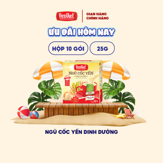 Combo Yến Việt: Ngũ cốc dinh dưỡng 10 gói + Rong biển 10 gói + Thạch yến MeLi 21 thanh + Cà phê vị tự chọn
