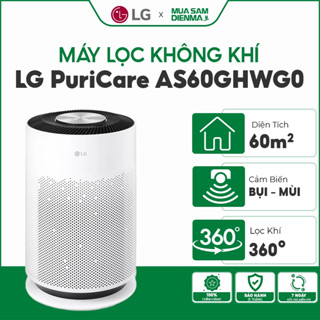 Máy lọc không khí LG PuriCare 360 Hit AS60GHWG0 60m2 | Lọc không khí LG AS60 màu trắng | Lọc 360 độ