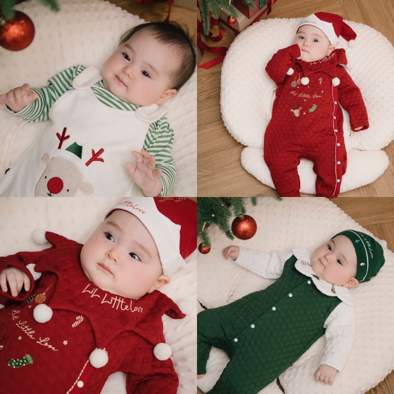Little love - Set body chip xmas little love thu đông cho bé