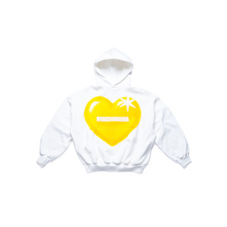 Stressmama - SUNLIT HEART HOODIE - WHITE FALL24 LOGO Boxy - Áo khoác tròng đầu Local Brand