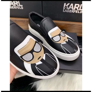  Giày Lười Nam Slipon Ông Già Đeo Kính Karl Cao Cấp Giày Slipon Nam Chất Liệu Da Đế Cao Su  SO98  