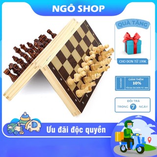 Bộ Cờ Vua Gỗ Cao Cấp [Có/Không Nam Châm] Kích Thước 29x29cm Thông Minh Gấp Gọn