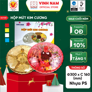 Hộp Đựng Mứt Tết Kim Cương Vinh Nam Plastic Hộp Bánh Kẹo Sang Trọng Khay Đựng Mứt Bánh Tết
