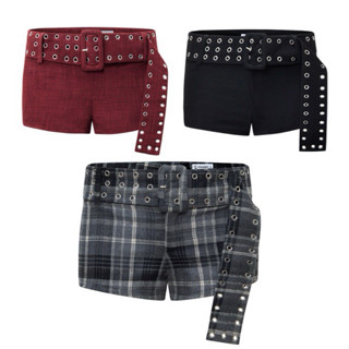  Quần đùi kèm thắt lưng đóng lỗ bản lớn INTO.EIGHT thiết kế  EDGE SHORTS  