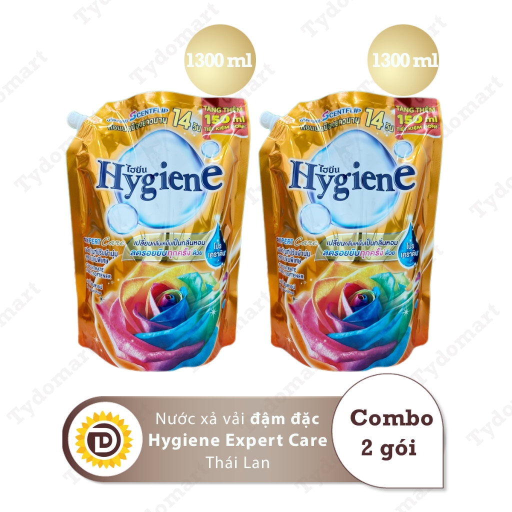Nước Xả Vải Đậm Đặc Hygiene Expert Care Thái Lan Màu Cam Dung Tích 1150-1300ml/túi (Combo 2 Túi)