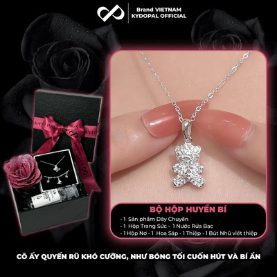 [HCM Hỏa Tốc] Dây chuyền bạc KYDOPAL gấu đính đá cao cấp trang sức bạc nữ cá tính 925 - PAL9B9C2 PAL9B9C3