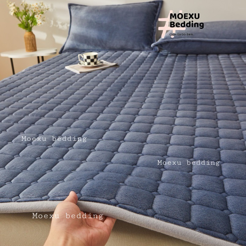  Thảm Nỉ Nhung Trải Giường Nệm topper Lông Cừu Tấm Trải Giường Đa Năng Cao Cấp Bông Tấm Trắng cao cấp 