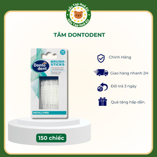 Tăm nhựa xỉa răng nha khoa 2 đầu Dontodent 150 chiếc [ Hàng Đức] date mới nhất