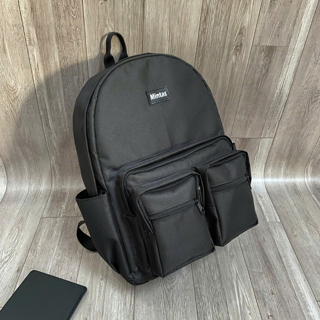 balo nhiều ngăn nam nữ chống sốc 5 mặt. Balo thời trang vải chống thấm nước MINTAS326