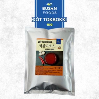 Xốt Tokbokki - Xốt Nêm bánh Gạo Cay Hàn Quốc Vị Cay Ngọt Chuẩn Vị Hoàn Chỉnh, Sốt Gia Vị Nêm Busan Foods Gói 1KG