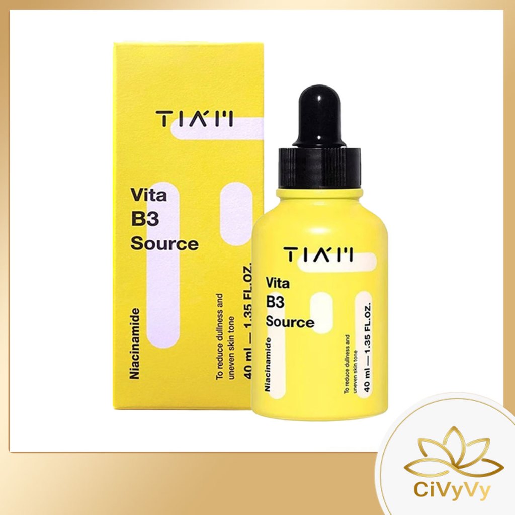 Serum TIAM Vita B3 Niacinamide 10% + Arbutin 2% Source Cho Da Dầu Mụn Nhạy Cảm