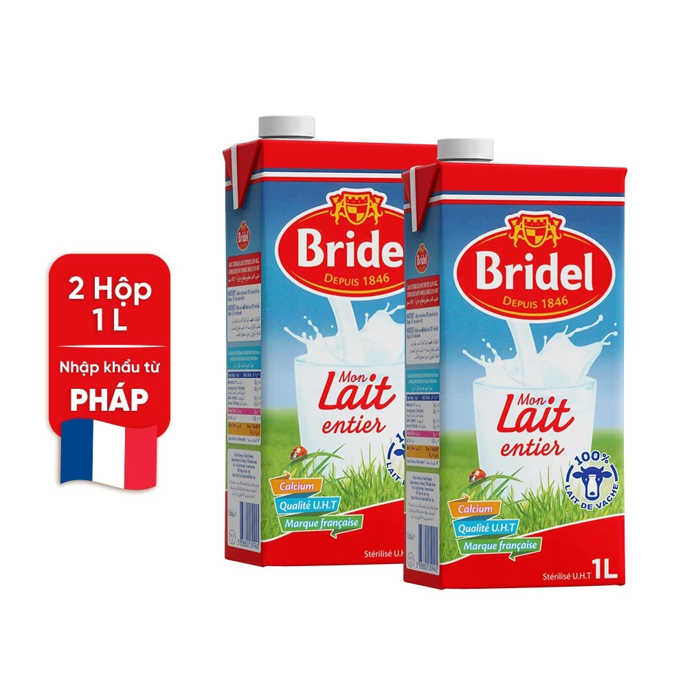 [DATE 10.04.2025] Combo 2 Sữa tươi tiệt trùng nguyên kem Bridel 3,5% Béo
