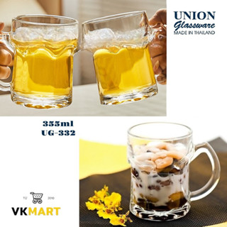 Bộ cốc uống bia, nước thủy tinh Union Glass chống bám, dễ vệ sinh size 355ml được nhập khẩu Thái Lan UG-332