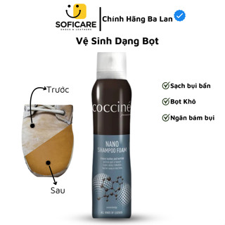  Bọt Vệ Sinh Giày Da Lộn Ẩm Mốc Cocciné Nano 150ml Chuyên Vệ Sinh Giày Da Lộn Đồ Da Cao Cấp 
