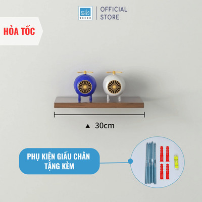 [Hỏa tốc] Kệ Thanh Ngang Dài 30cm Rộng 15cm, Gỗ Dày 17mm SIB Decor, Dễ Dàng Lắp Đặt KT001
