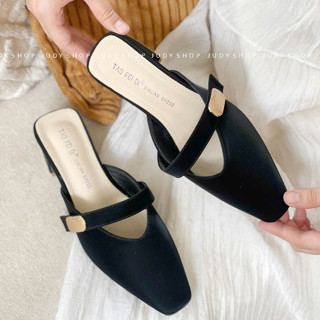 Dép Sục TAIO Quai Ngang Bầu Da Mềm Cao 4p QCCC