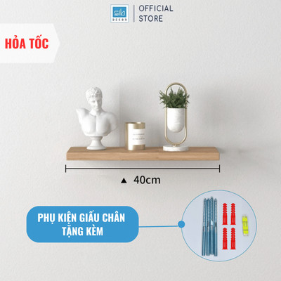 [Hỏa Tốc] Kệ Thanh Ngang Dài 40cm, Gỗ Dày 17mm SIB Decor, Dễ Dàng Lắp Đặt SIB Decor